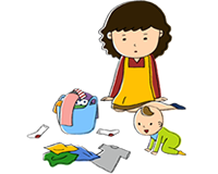 子育てに疲れたママ