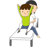 姿勢を矯正する院長